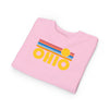 Ohio Toddler Sweatshirt - Retro Sun Ohio Toddler Crewneck Sweatshirt
