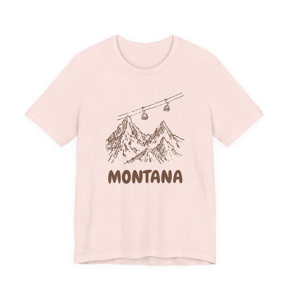 Montana Mountain T-Shirt — Vintage Gondola Ski Mountain Tee