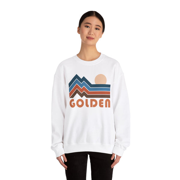 Golden, Colorado Sweatshirt Retro Mountains, Golden Unisex Graphic Crewneck