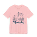 Wyoming Graphic Tee - Mountain Illustration Wyoming T Shirt-23