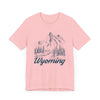 Wyoming Graphic Tee - Mountain Illustration Wyoming T Shirt