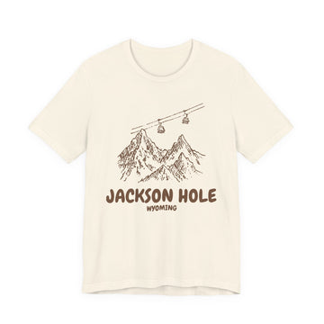 Jackson Hole, Wyoming Mountain T-Shirt — Vintage Gondola Ski Mountain Tee