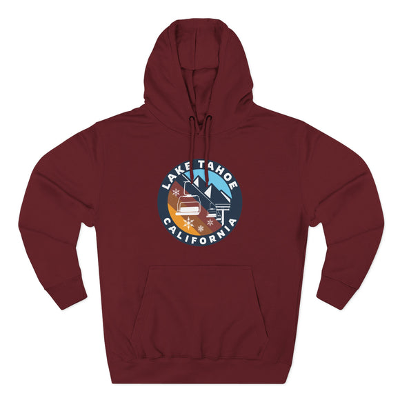 Premium Lake Tahoe, California Ski Lift Hoodie
