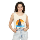 Seattle, Washington Sailboat Tank Top | Comfort Colors 100% Cotton-10