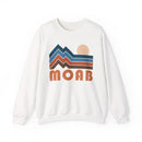 Moab, Utah Sweatshirt Retro Mountains, Moab Unisex Graphic Crewneck-1
