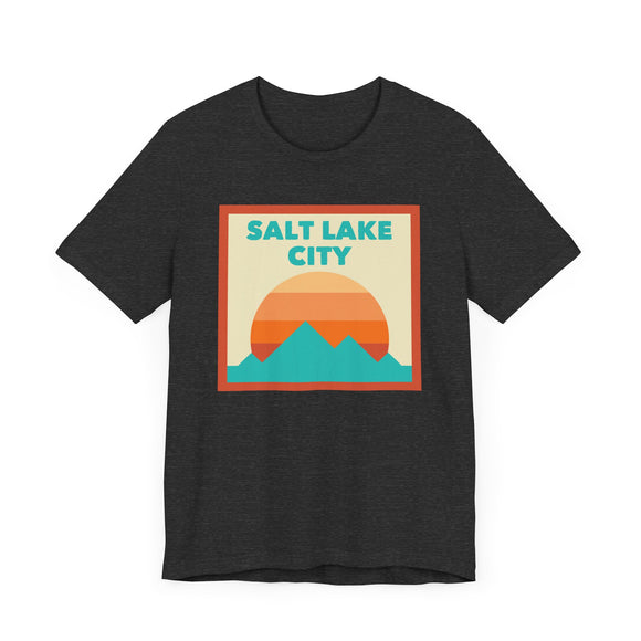 Retro Salt Lake City, Utah T-Shirt, Mountain Sun Tee, Unisex Graphic Shirt, Vintage Salt Lake City, Utah Top, Outdoor Adventure Clothing