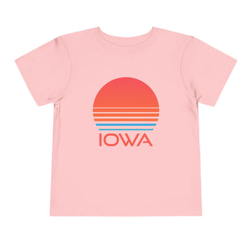 Buy pink Iowa Toddler T-Shirt - Retro 80s Unisex Toddler Iowa Shirt