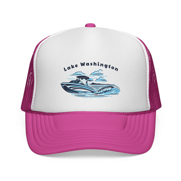 Lake Washington Wakeboard Boat Trucker Hat