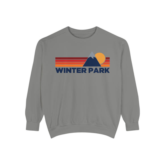 Winter Park, Colorado Mountain Stripes Sweatshirt | Comfort Colors - 100% Cotton