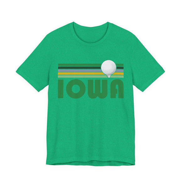 Golf Iowa T-Shirt - Retro Golf Unisex Iowa Shirt
