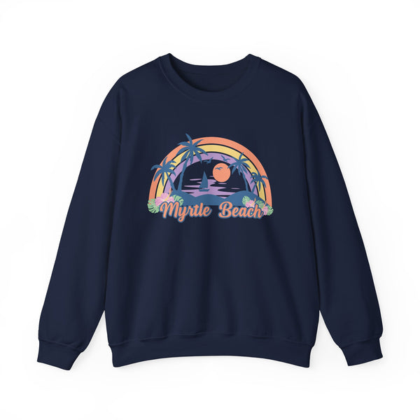Myrtle Beach, South Carolina Sweatshirt - Unisex Retro Beach Crewneck Myrtle Beach Sweatshirt