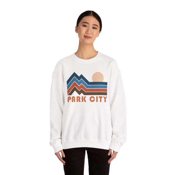 Park City, Utah Sweatshirt Retro Mountains, Park City Unisex Graphic Crewneck