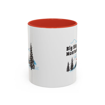 Big Sky, Montana Retro Snow Skiing Mountain 11 oz Mug, Ski Lodge Decor Coffee Cup, Mountain Gondola  Lover Gift, Retro Skiing Mug - 0