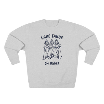 Buy heather-grey Premium Ketchum, Idaho Ski Babes Sweatshirt