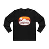 California Mens Base Long-sleeve Tee - Retro Ombre Heavy Weight Long Sleeve T-shirt