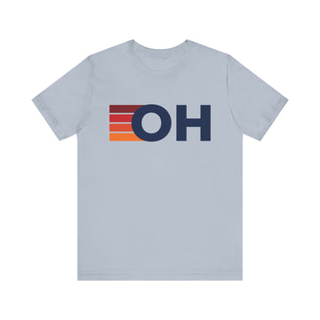 Buy light-blue Ohio Retro Stripes T-Shirt | Ohio State Tee