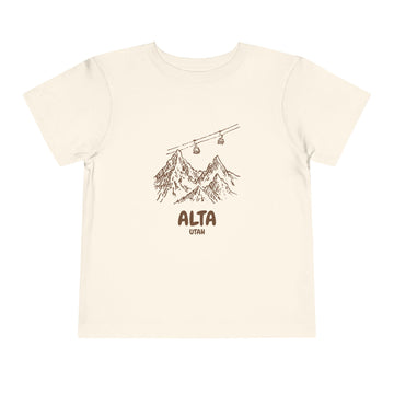 Alta, Utah Toddler T-Shirt — Vintage Gondola Ski Mountain Tee