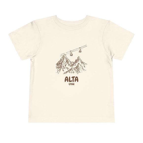 Alta, Utah Toddler T-Shirt — Vintage Gondola Ski Mountain Tee