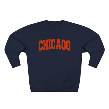 Chicago Retro Orange Crewneck Sweatshirt