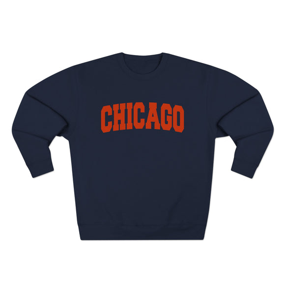 Chicago Retro Orange Crewneck Sweatshirt