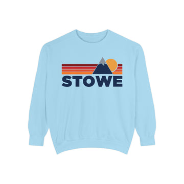 Stowe, Vermont Mountain Stripes Sweatshirt | Comfort Colors - 100% Cotton