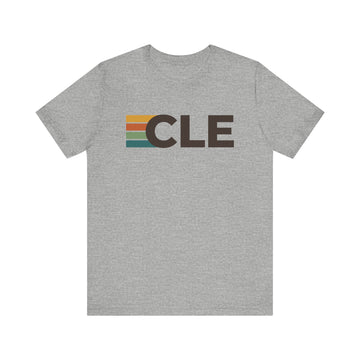 Buy athletic-heather Cleveland, Ohio tee - CLE t shirt retro stripes