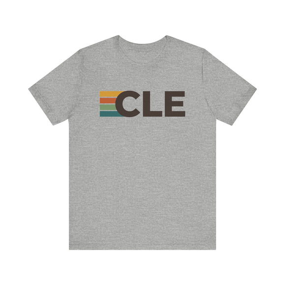 Cleveland, Ohio tee - CLE t shirt retro stripes