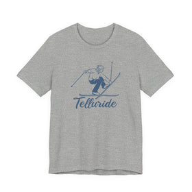 Buy athletic-heather Telluride, Colorado T Shirt - Vintage Ski Graphic Tee