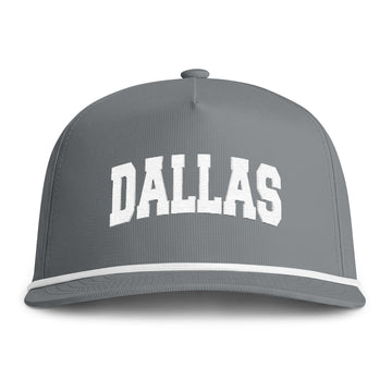 Buy granite Dallas, Texas Embroidered Rope Hat - Vintage Sunwashed Rope Cap, Comfort Colors