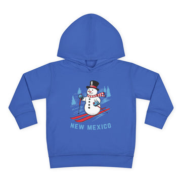 Buy vintage-royal New Mexico Toddler Hoodie - Unisex Skiing Snowman New Mexico Sweatshirt