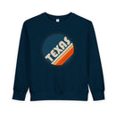 Texas Toddler Sweatshirt - Retro Texas Toddler Crewneck Sweatshirt-3