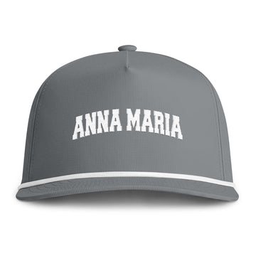 Buy granite Anna Maria Island, Florida Embroidered Rope Hat - Vintage Sunwashed Rope Cap, Comfort Colors