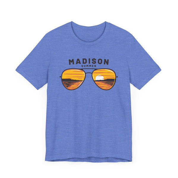 Madison, Wisconsin T Shirt - Sunglasses Lake Graphic Tee