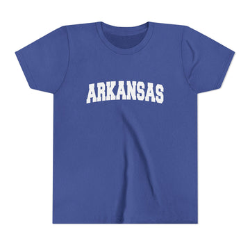 Buy heather-true-royal Arkansas Youth Graphic Tee - Kids T Shirt