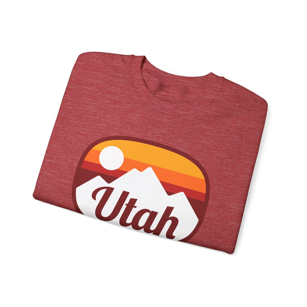 Utah Sweatshirt - Unisex Retro Ombre Utah Crewneck Sweatshirt