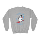 Snowmass, Colorado Youth Crewneck Sweatshirt - Ski Snowman Unisex Kid's Snowmass, Colorado Sweatshirt-2
