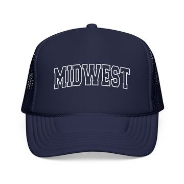 Midwest Trucker Hat — Vintage College Foam Mesh Cap