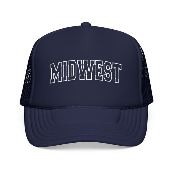 Midwest Trucker Hat — Vintage College Foam Mesh Cap
