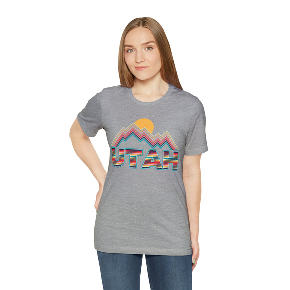 Utah T Shirt Retro Mountain - Unisex Utah Shirt