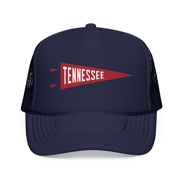 Tennessee Pennant Trucker Hat — Retro Flag Foam Cap