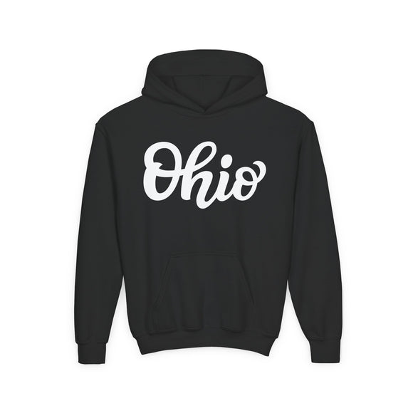 Ohio Youth Hoodie - Cozy Unisex Pullover, Kids Ohio Sweatshirt, Soft Cotton Blend Hoody
