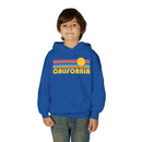 California Youth Hoodie, Retro Sunrise California Youth Sweatshirt-11