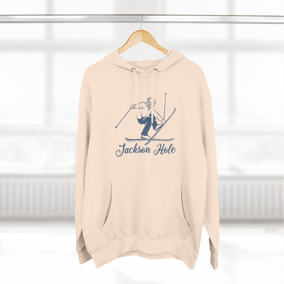 Premium Jackson Hole, Wyoming Vintage Snow Ski Hoodie