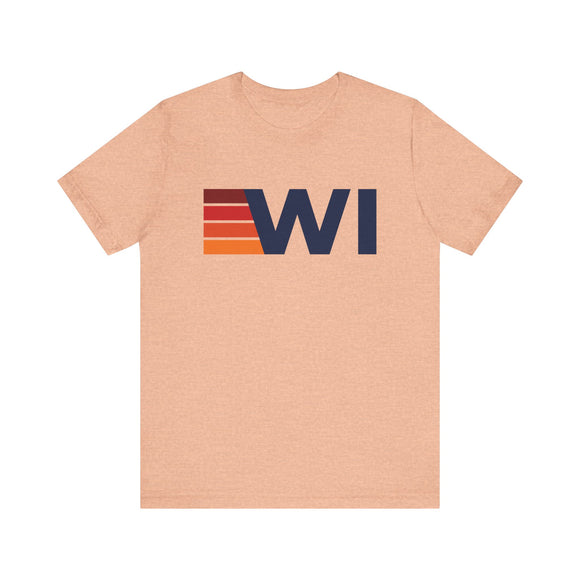 Wisconsin Retro Stripes T-Shirt | Wisconsin State Tee