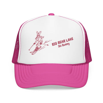 Big Bear Lake, California Ski Bunny Foam Trucker Hat