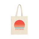 San Diego, California Retro 80s Cotton Canvas San Diego Tote Bag-1