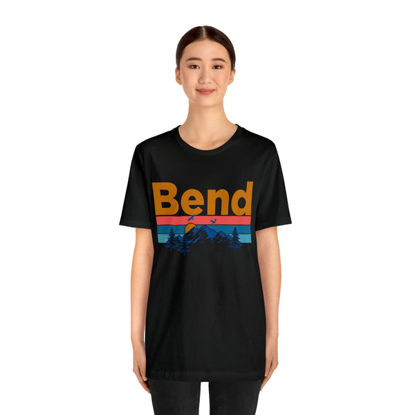 Bend, Oregon Shirt - Mountain Sunset Unisex Bend T-Shirt
