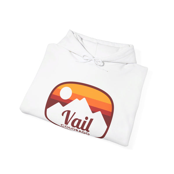 Vail, Colorado Hoodie - Retro Ombre Unisex Vail Hoodie Sweatshirt