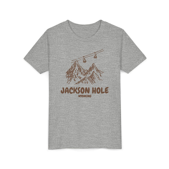 Jackson Hole, Wyoming Youth T-Shirt — Vintage Gondola Ski Mountain Tee