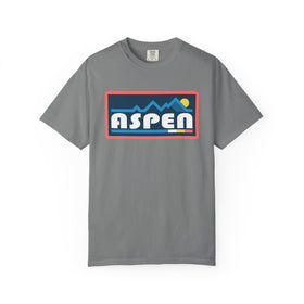 Buy grey Aspen, Colorado Graphic Tee, Comfort Colors Retro Mountain Unisex Aspen T shirt